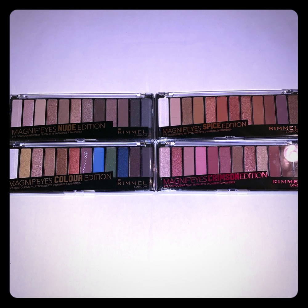 Eyeshadow palettes.